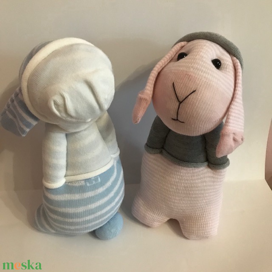 Csíkos nyuszi - játék & sport - plüssállat & játékfigura - nyuszi - Meska.hu