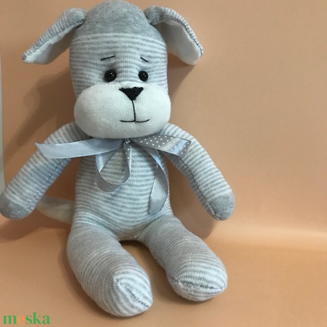 Csíkos kutyus - játék & sport - plüssállat & játékfigura - kutya - Meska.hu