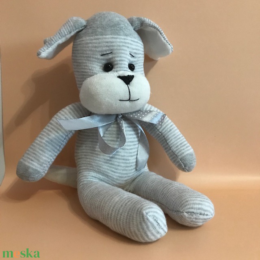 Csíkos kutyus - játék & sport - plüssállat & játékfigura - kutya - Meska.hu