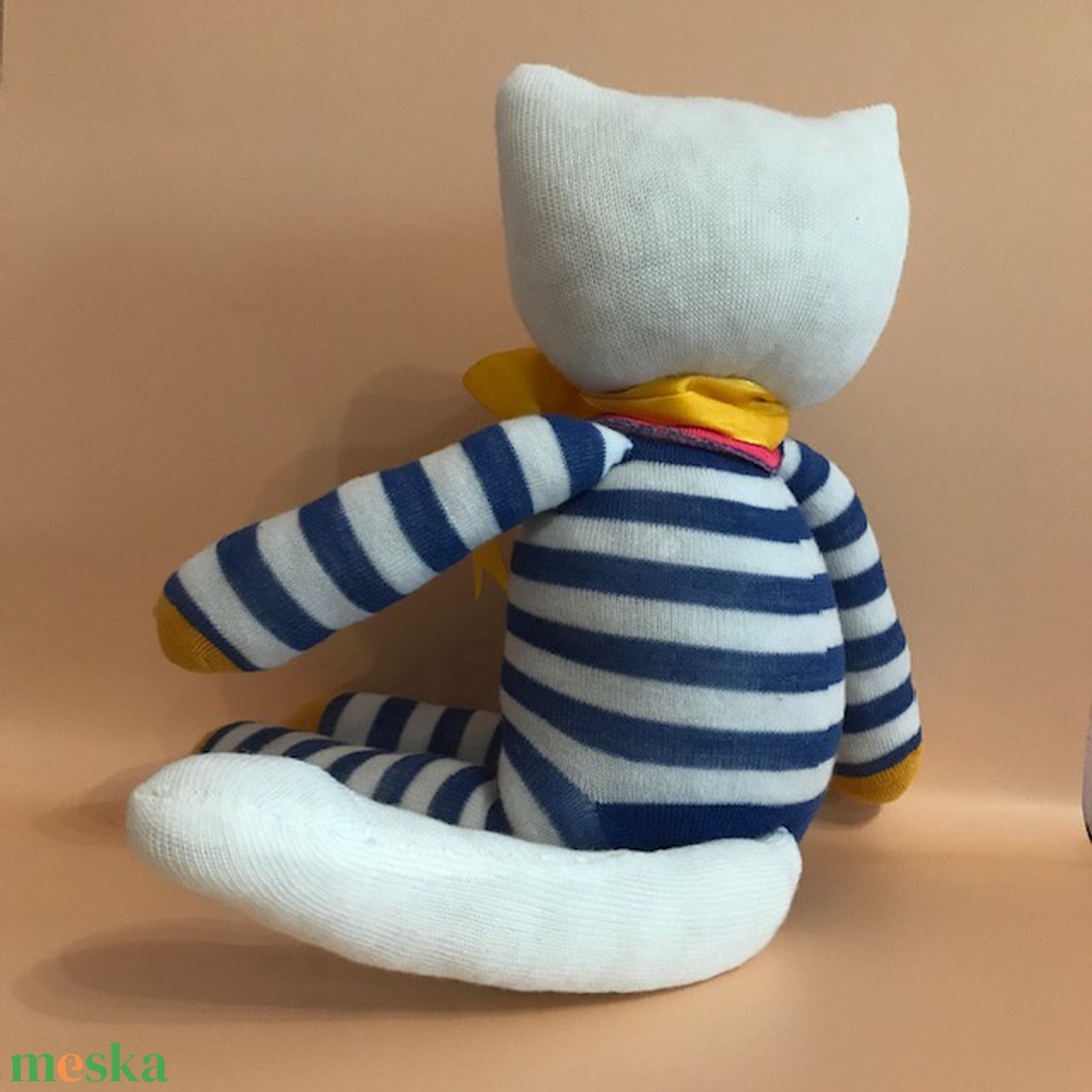 Csíkos cica - játék & sport - plüssállat & játékfigura - cica - Meska.hu