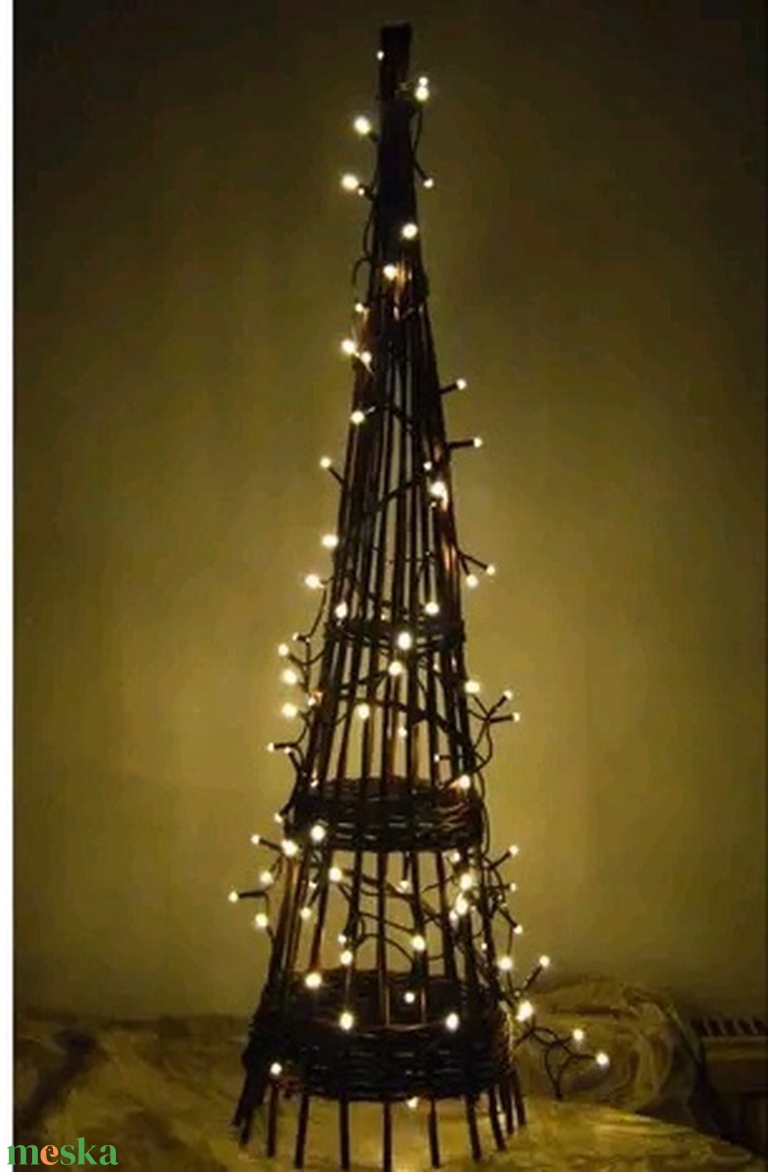 2 db rusztikus, fenyőpótló obeliszk natúr fűzvesszőből Vikinek - otthon & életmód - ház & kert - kerti dísz - Meska.hu