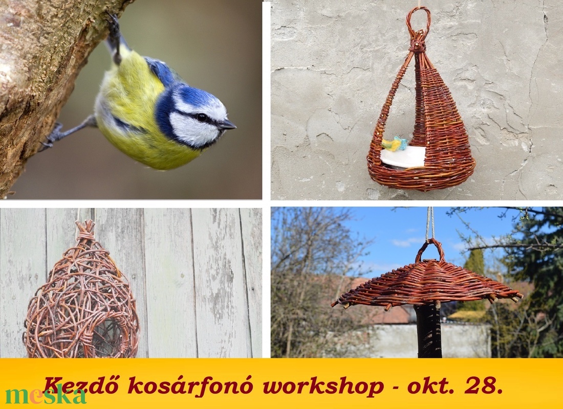 okt. 28 Budapest - madáretető készítés - MADARAS NAP - kosárfonó workshop - diy (csináld magad) - workshop & tanfolyam - Meska.hu