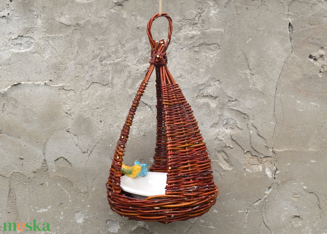 Rusztikus madáretető natúr fűzvesszőből RENDELÉSRE! - otthon & életmód - ház & kert - madáretető & itató - Meska.hu