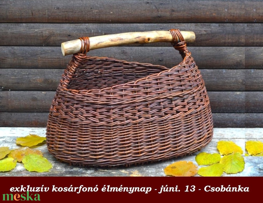 júni. 13 Csobánka - OVÁLIS SKANDINÁV KOSÁR cikkcakk díszítéssel - kosárfonó workshop - diy (csináld magad) - workshop & tanfolyam - Meska.hu