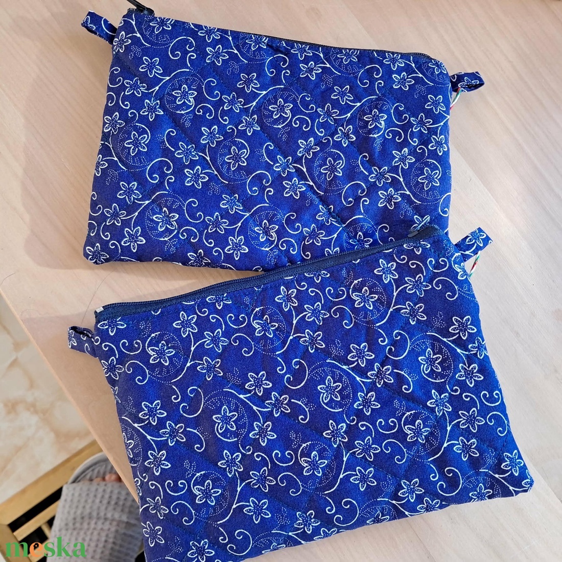 Kékfestő hatású neszeszer - táska & tok - neszesszer - Meska.hu