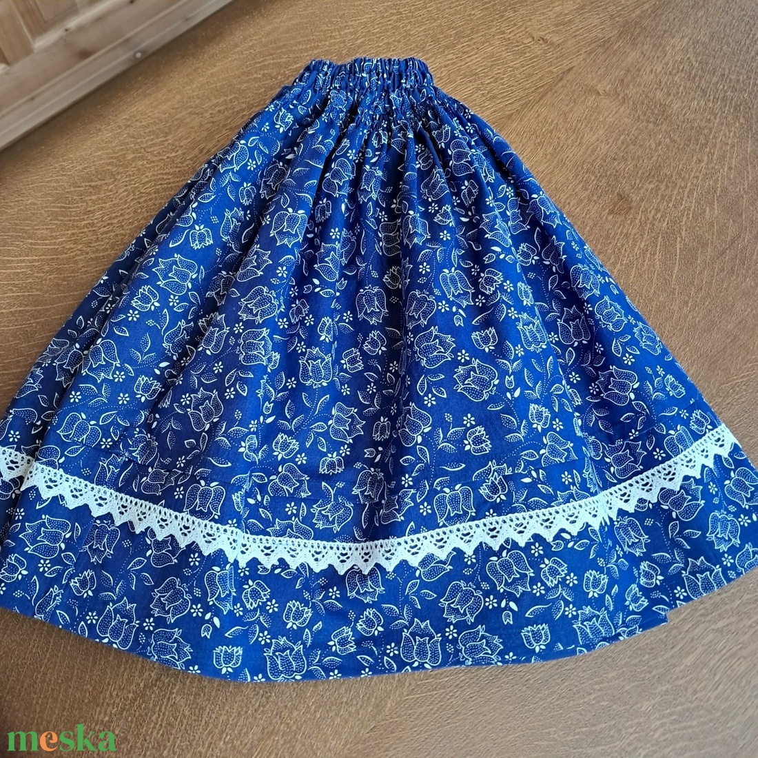  Kék tulipán kislány szoknya - ruha & divat - gyerekruha - szoknya - Meska.hu