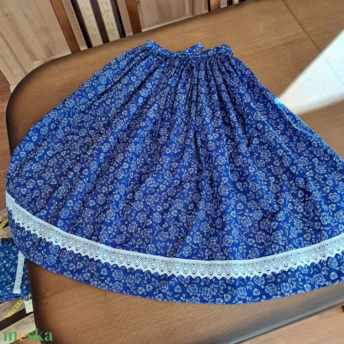 Kék tulipán női szoknya - ruha & divat - női ruha - szoknya - Meska.hu