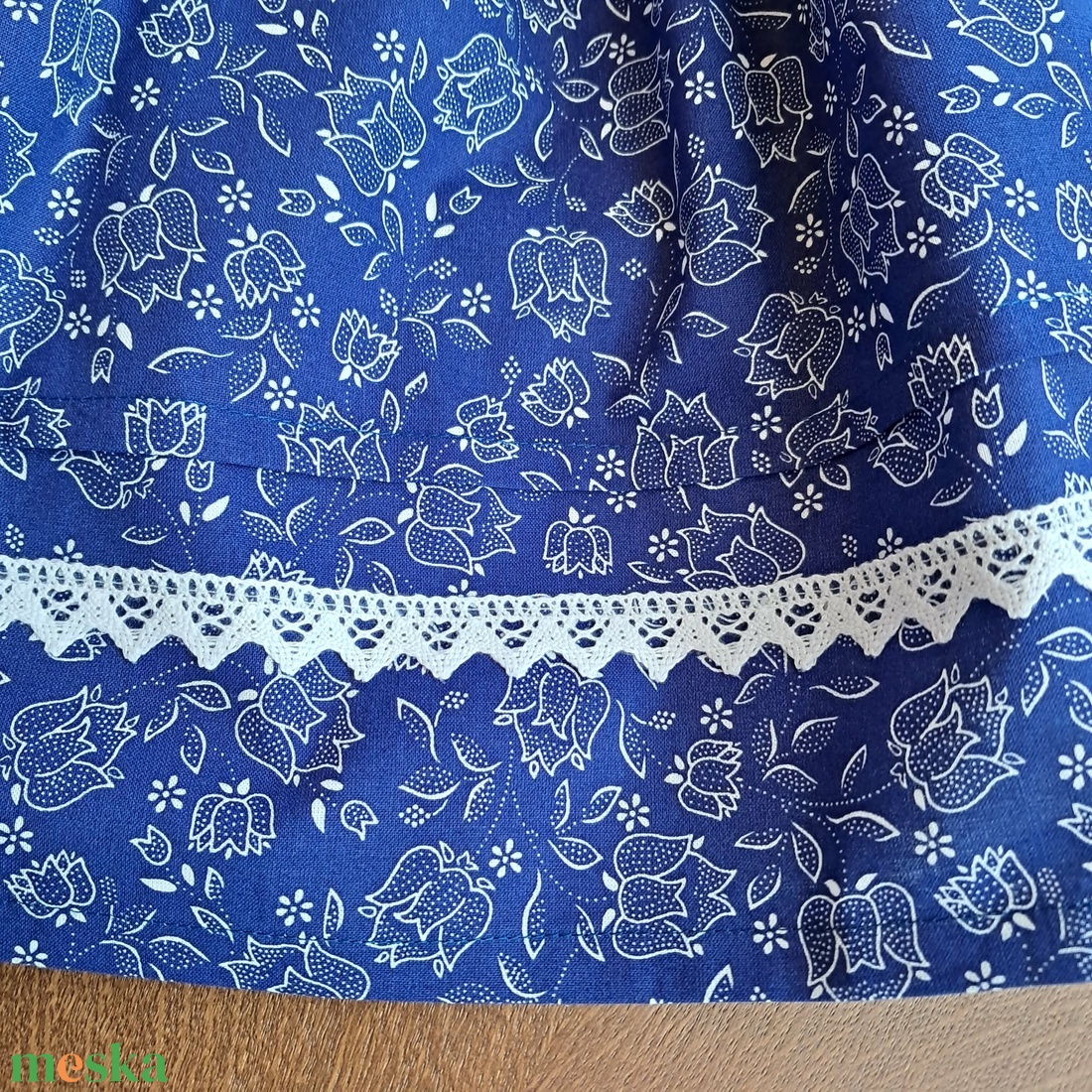 Kék tulipán lányka szoknya - ruha & divat - gyerekruha - szoknya - Meska.hu