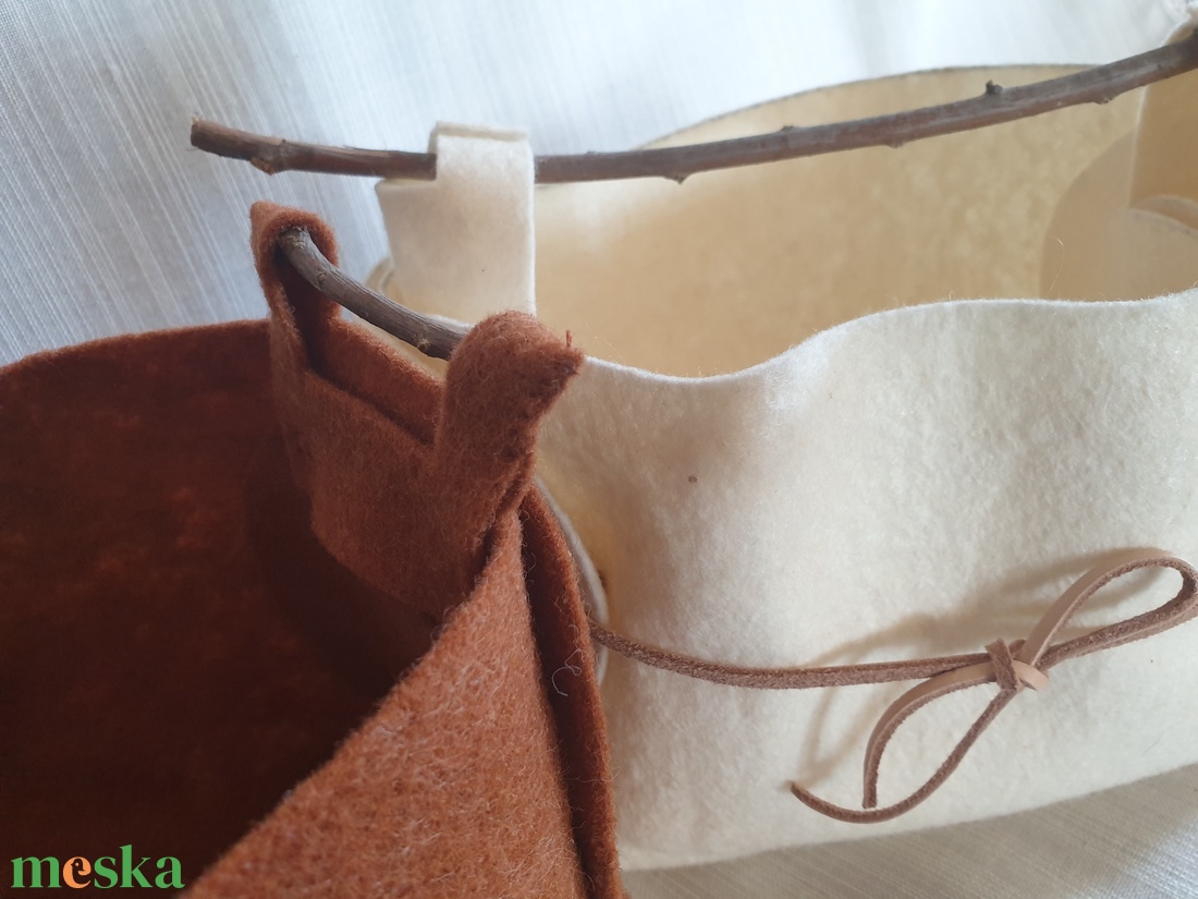 Kosár, tároló szett (2db) - otthon & életmód - tárolás & rendszerezés - tárolókosár - Meska.hu