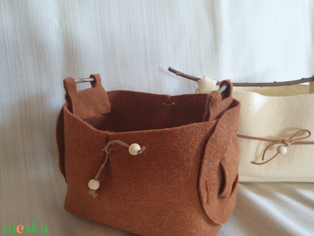 Kosár, tároló szett (2db) - otthon & életmód - tárolás & rendszerezés - tárolókosár - Meska.hu