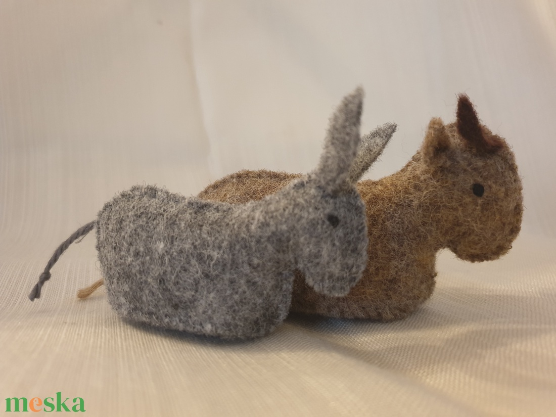 Csacsi és ökör karácsonyi betlehemhez - karácsony - adventi díszek - adventi asztaldísz - Meska.hu