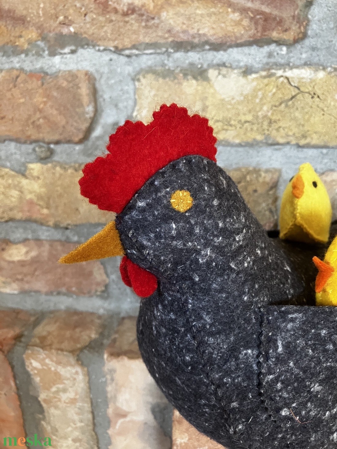 Tyúkanyó csibéivel-kendermagos - játék & sport - plüssállat & játékfigura - madár - Meska.hu