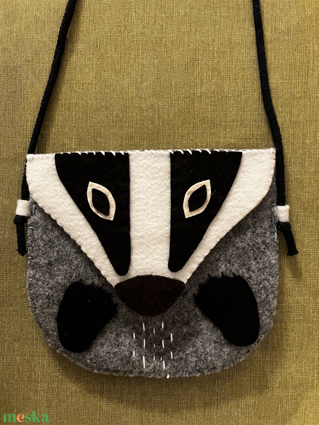 Gyermek kistáska - borz - táska & tok - kézitáska & válltáska - vállon átvethető táska - Meska.hu