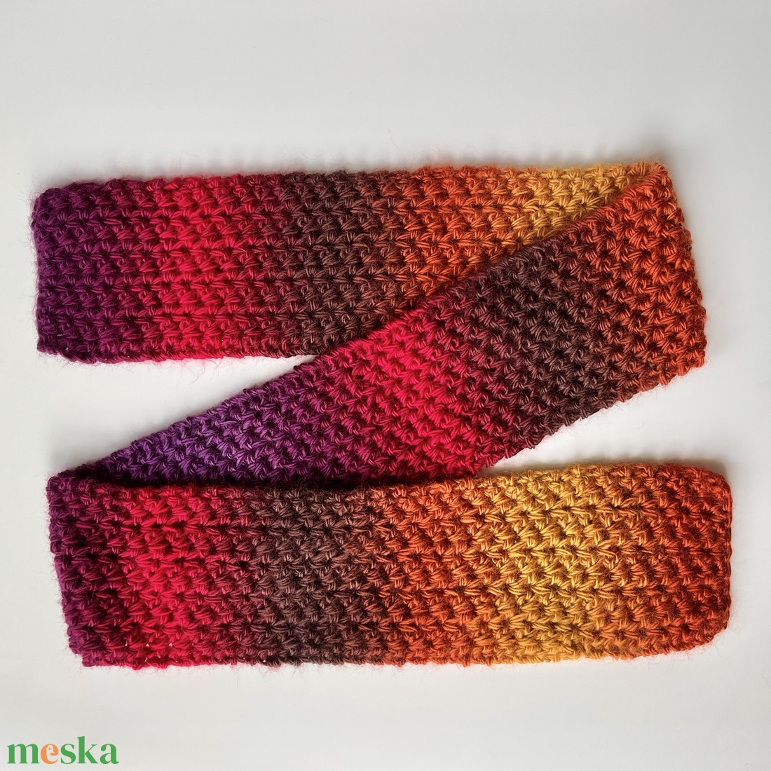 Kézzel horgolt hosszú pihe puha sál - ruha & divat - sál, sapka, kendő - sál - Meska.hu