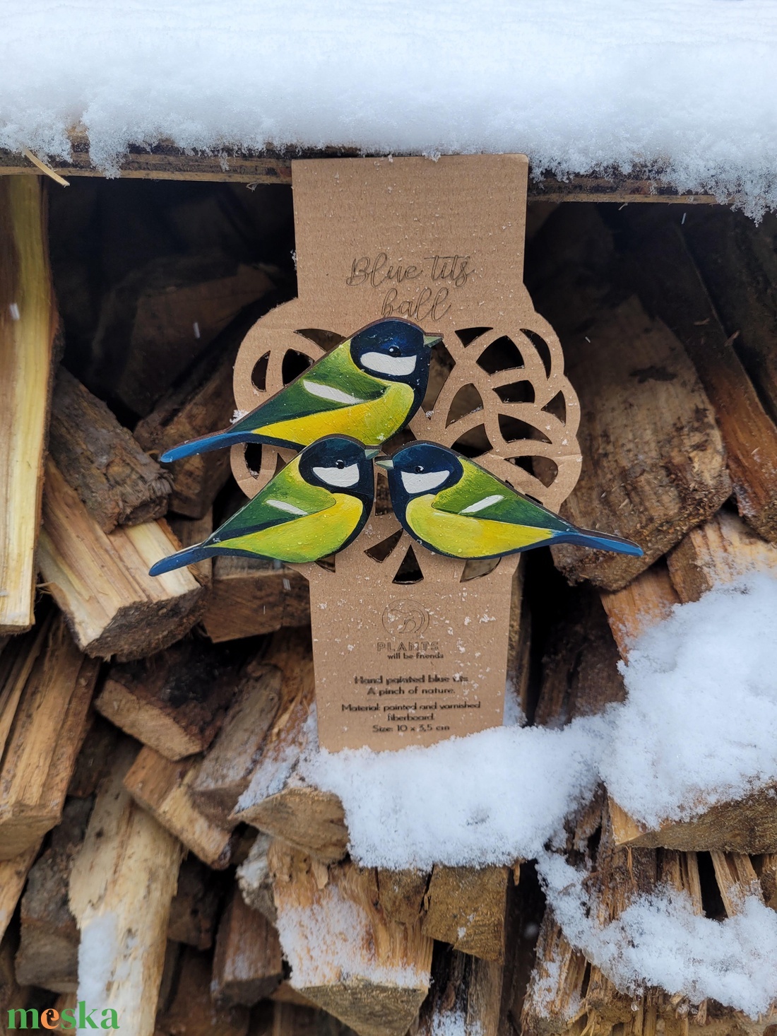 Madár dekoráció 3 db/szett, kézzel festett, csipesszel rögzíthető - otthon & életmód - virágdekoráció - virágdíszítő kellékek - Meska.hu