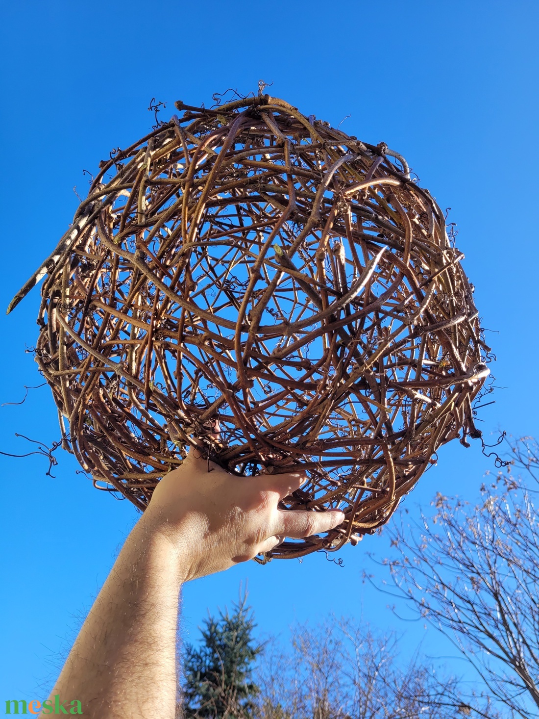 Vadszőlő dekorációs gömb - otthon & életmód - dekoráció - fali és függő dekoráció - függődísz - Meska.hu