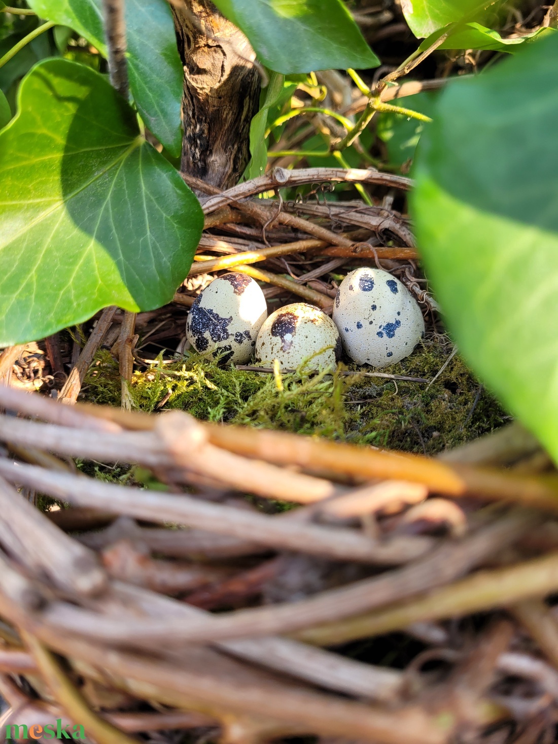 Vadszőlő indából készült kézműves húsvéti nyuszifészek � természetes, 30 cm - otthon & életmód - dekoráció - húsvéti asztaldíszek - Meska.hu