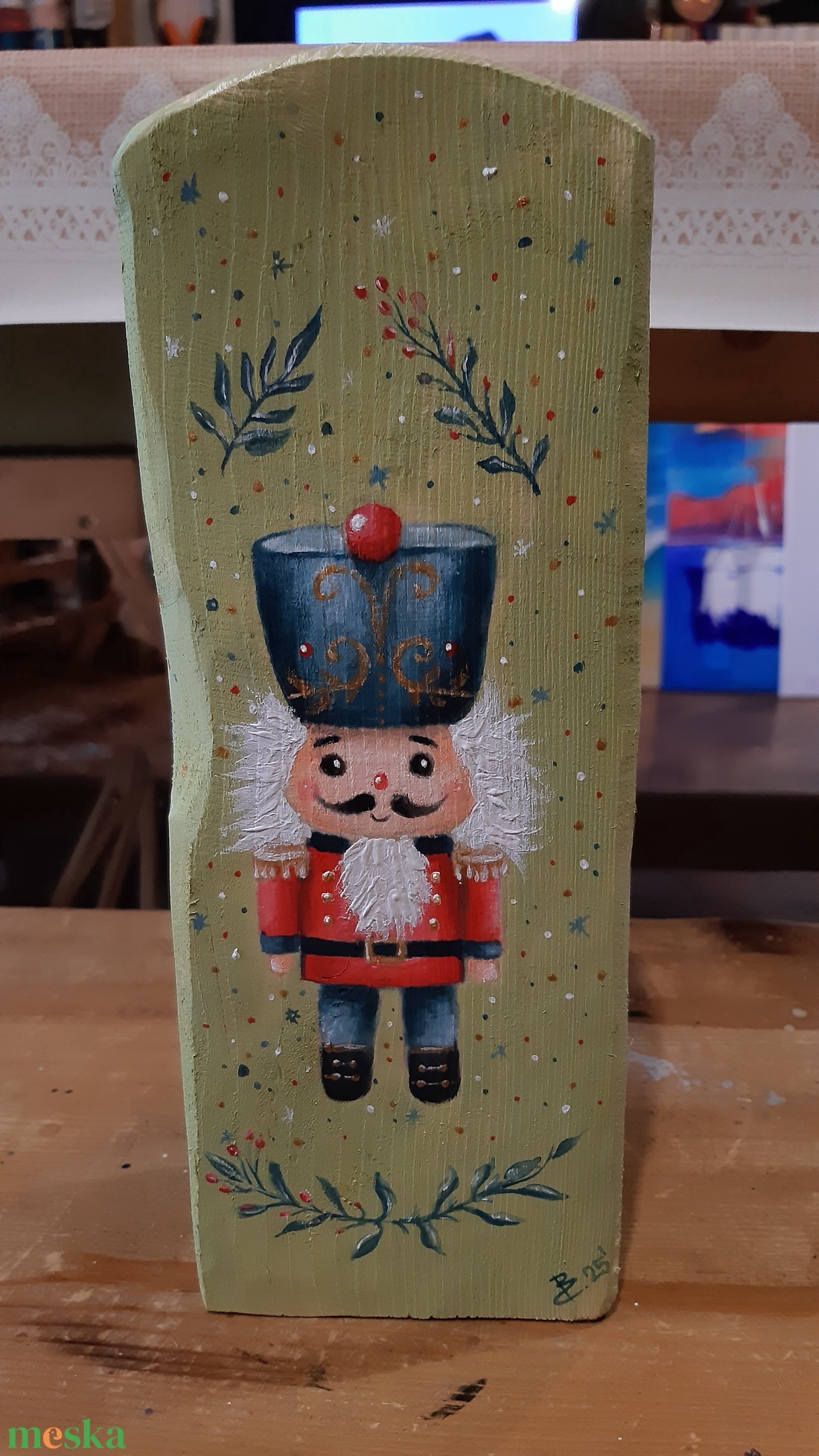 Karácsonyi asztali díszek szarufa végekből. - művészet - festmény - festmény vegyes technika - Meska.hu Karácsonyi asztali díszek szarufa végekből. - művészet - festmény - festmény vegyes technika - Meska.hu