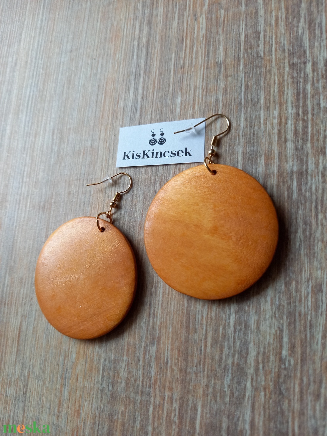 Fa korong alakú fülbevaló pár 5 cm - ékszer - fülbevaló - karika fülbevaló - Meska.hu Fa korong alakú fülbevaló pár 5 cm - ékszer - fülbevaló - karika fülbevaló - Meska.hu