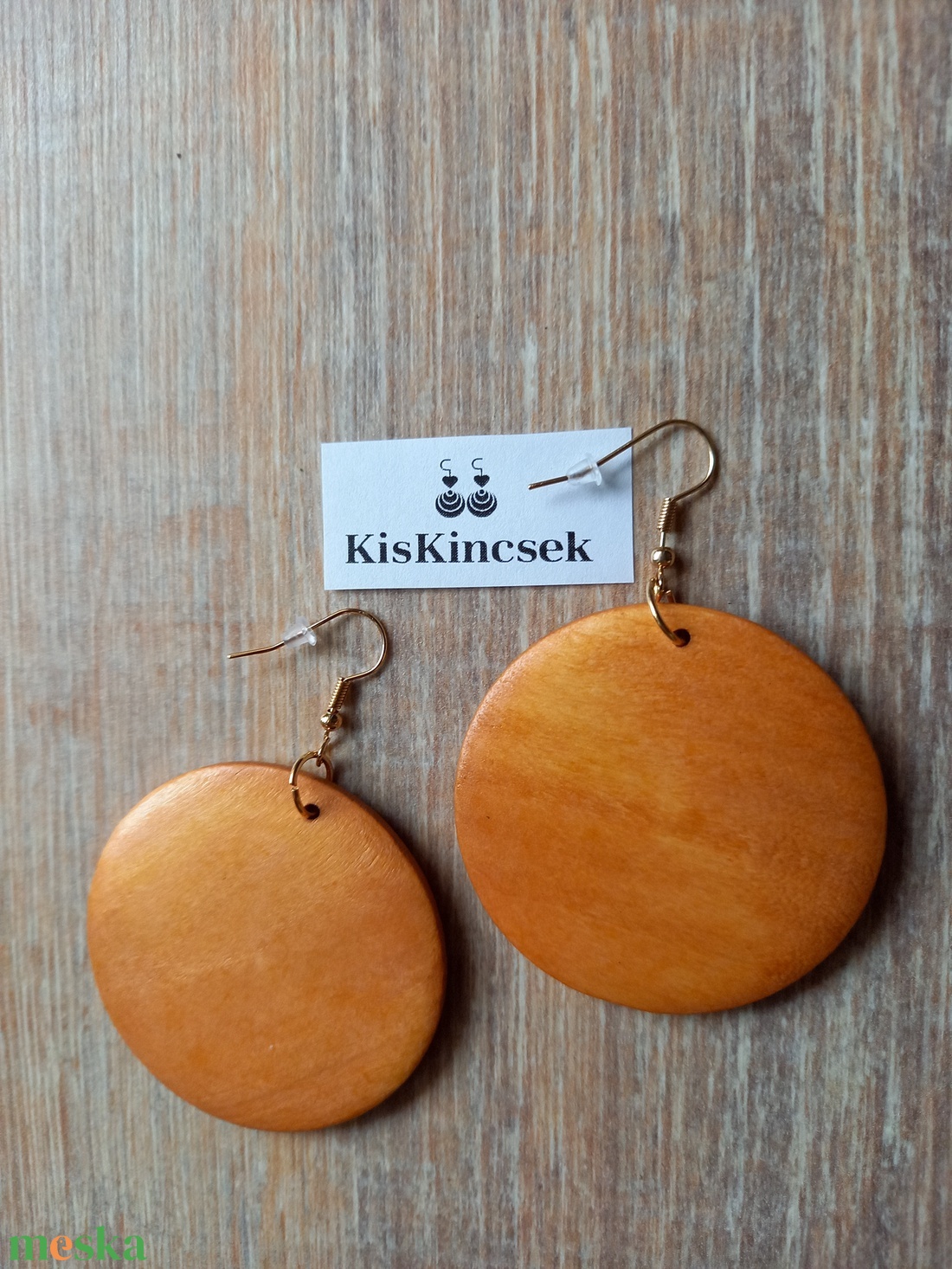 Fa korong alakú fülbevaló pár 5 cm - ékszer - fülbevaló - karika fülbevaló - Meska.hu Fa korong alakú fülbevaló pár 5 cm - ékszer - fülbevaló - karika fülbevaló - Meska.hu