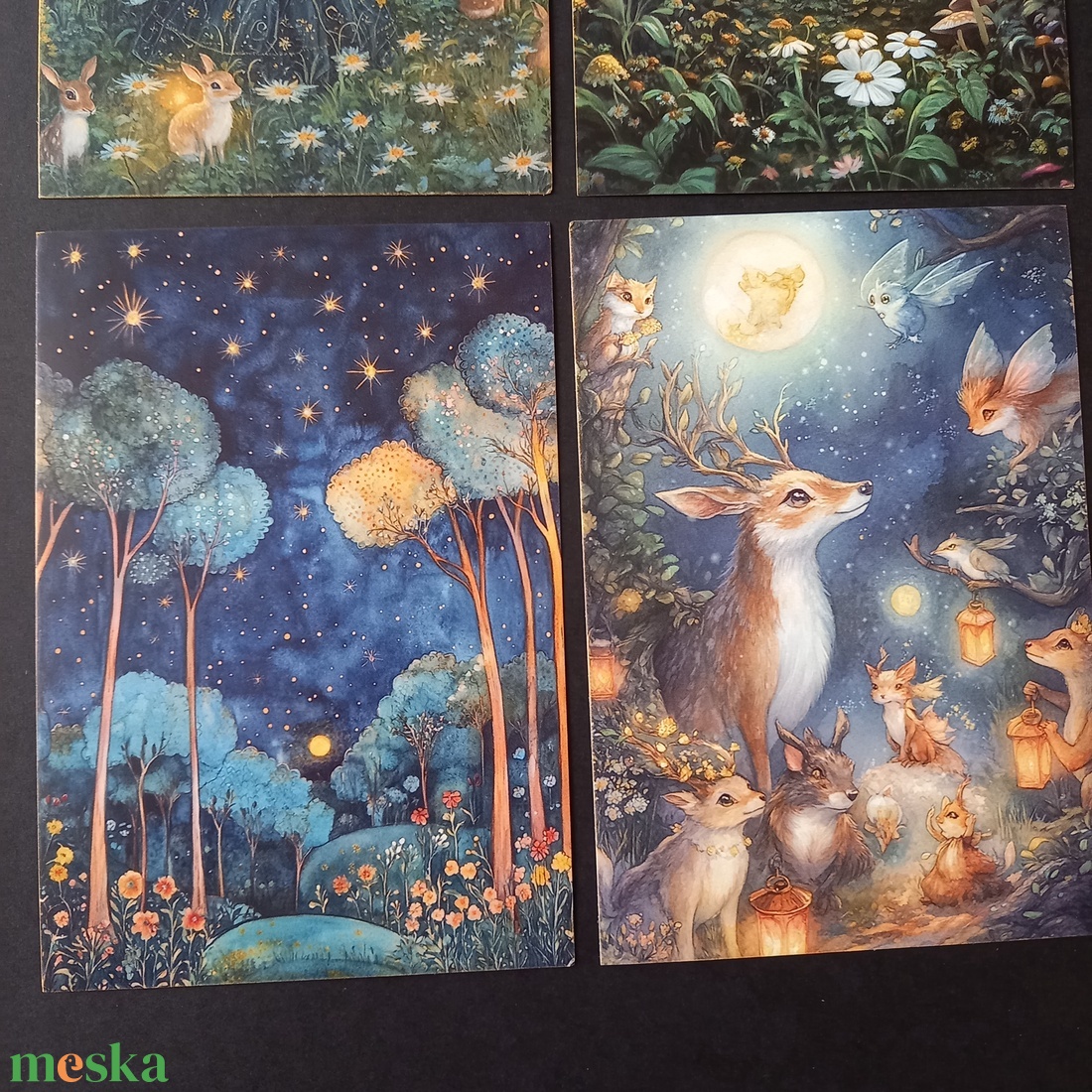 Erdei témájú képek dekoráláshoz 4 db 10x14,5 cm - kellékek & szerszámok - dekorációs kellékek - egyéb kellékek - Meska.hu