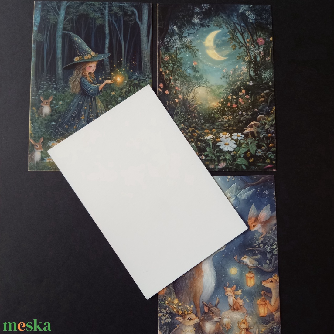 Erdei témájú képek dekoráláshoz 4 db 10x14,5 cm - kellékek & szerszámok - dekorációs kellékek - egyéb kellékek - Meska.hu
