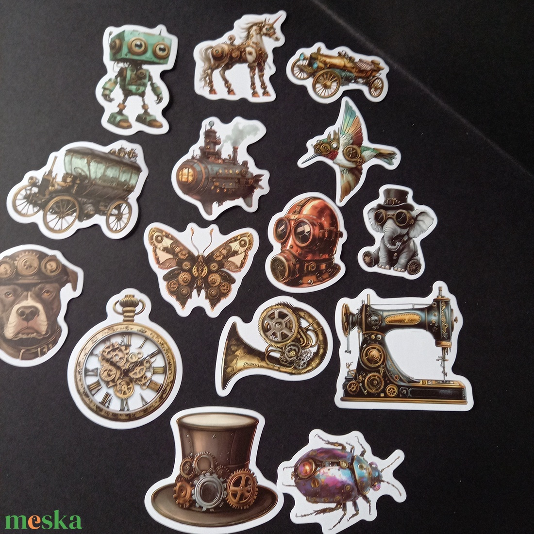 Steam punk mintájú matrica csomag dekoráláshoz  - kellékek & szerszámok - dekorációs kellékek - matricaív - Meska.hu