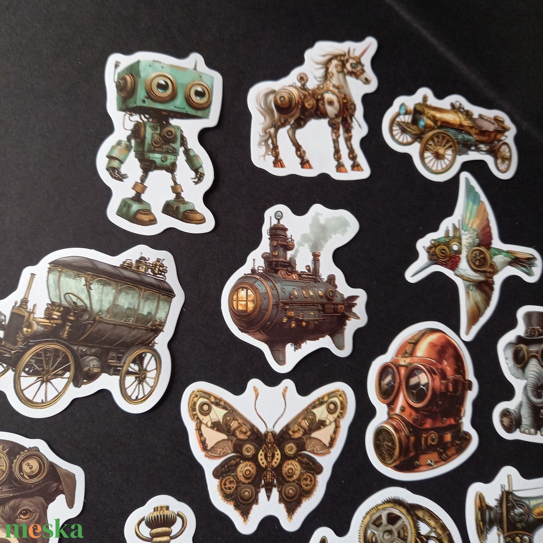 Steam punk mintájú matrica csomag dekoráláshoz  - kellékek & szerszámok - dekorációs kellékek - matricaív - Meska.hu