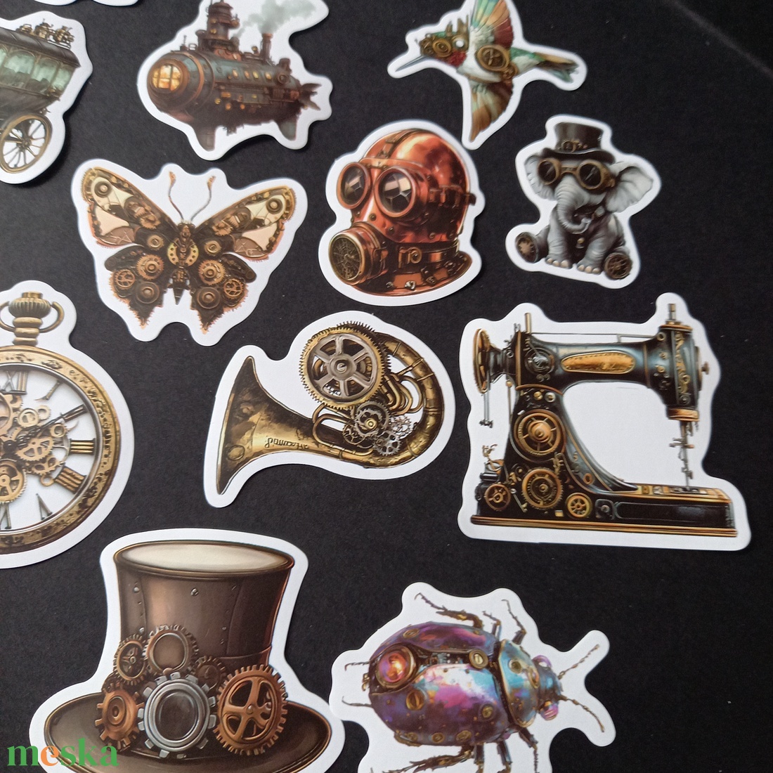 Steam punk mintájú matrica csomag dekoráláshoz  - kellékek & szerszámok - dekorációs kellékek - matricaív - Meska.hu