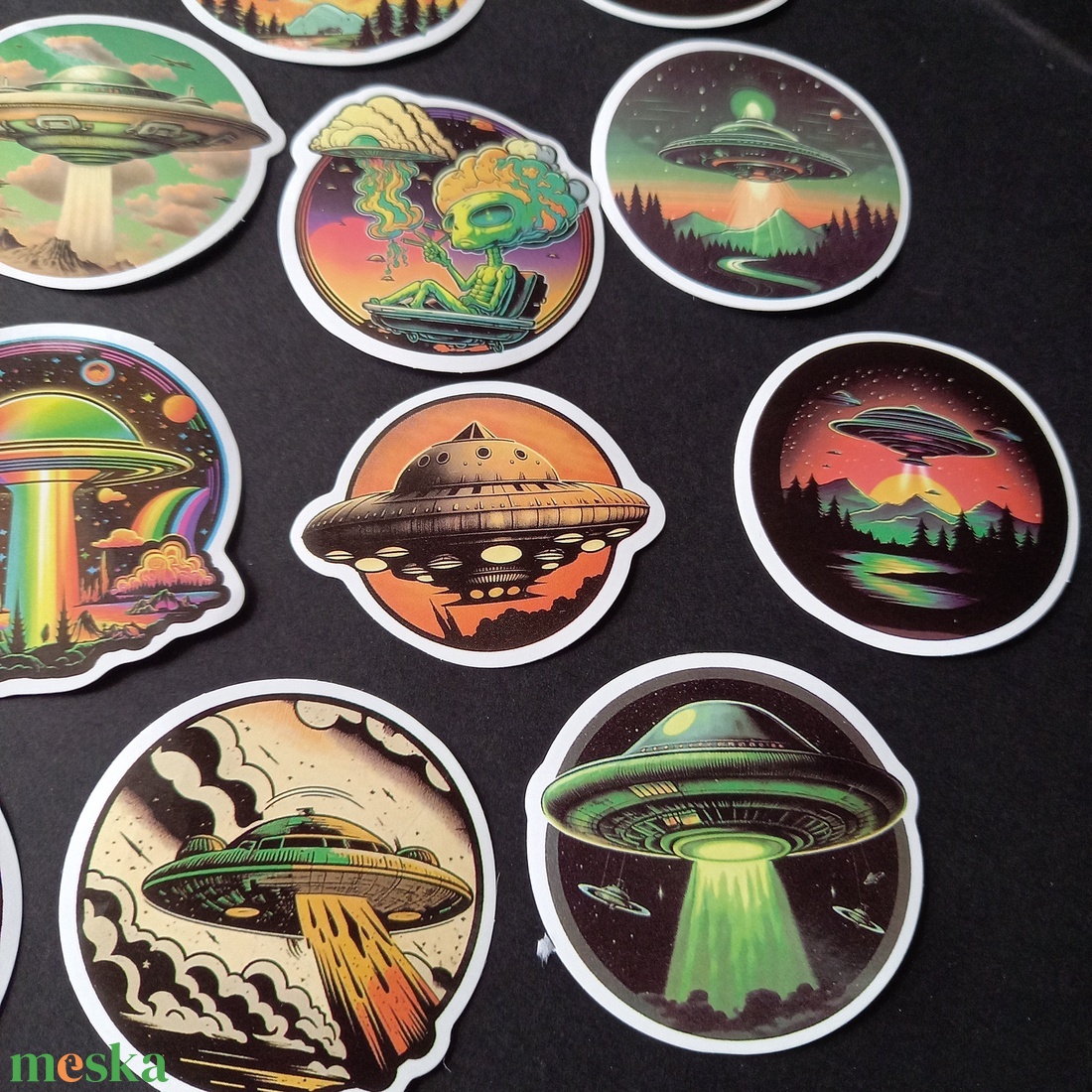 UFO mintájú matrica csomag dekoráláshoz  - kellékek & szerszámok - dekorációs kellékek - matricaív - Meska.hu