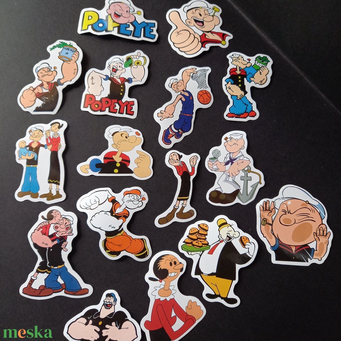 Popeye mintájú matrica csomag dekoráláshoz  - kellékek & szerszámok - dekorációs kellékek - matricaív - Meska.hu