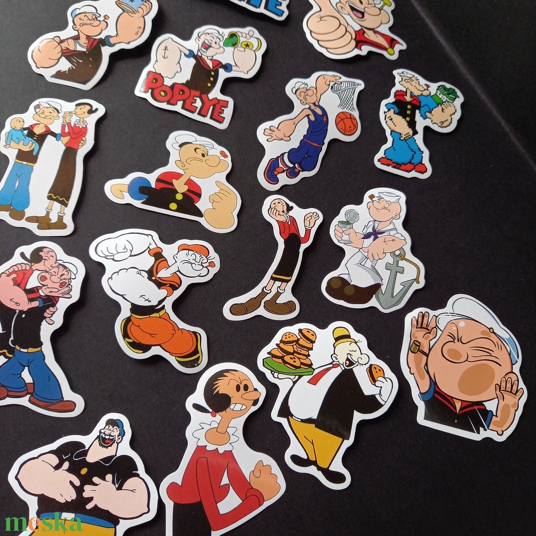 Popeye mintájú matrica csomag dekoráláshoz  - kellékek & szerszámok - dekorációs kellékek - matricaív - Meska.hu