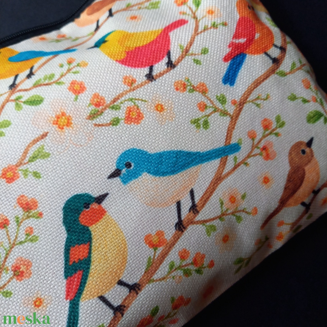 Madaras mintájú cipzáras neszesszer, tolltartó, sminktáska, kozmetikai táska, pipere táska 25x19 cm - táska & tok - neszesszer - Meska.hu