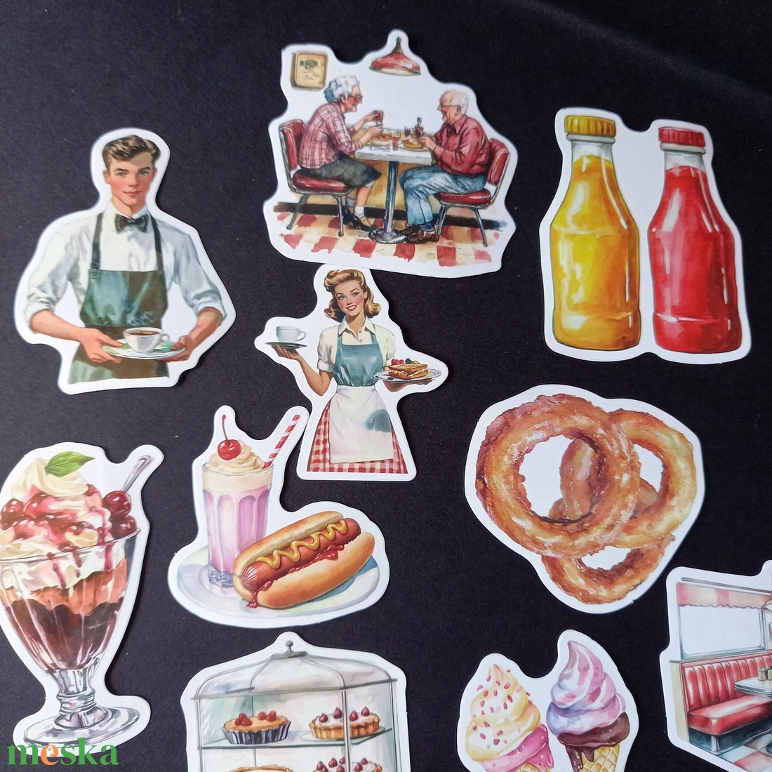 Vegses mintájú matrica csomag dekoráláshoz  - kellékek & szerszámok - dekorációs kellékek - matricaív - Meska.hu