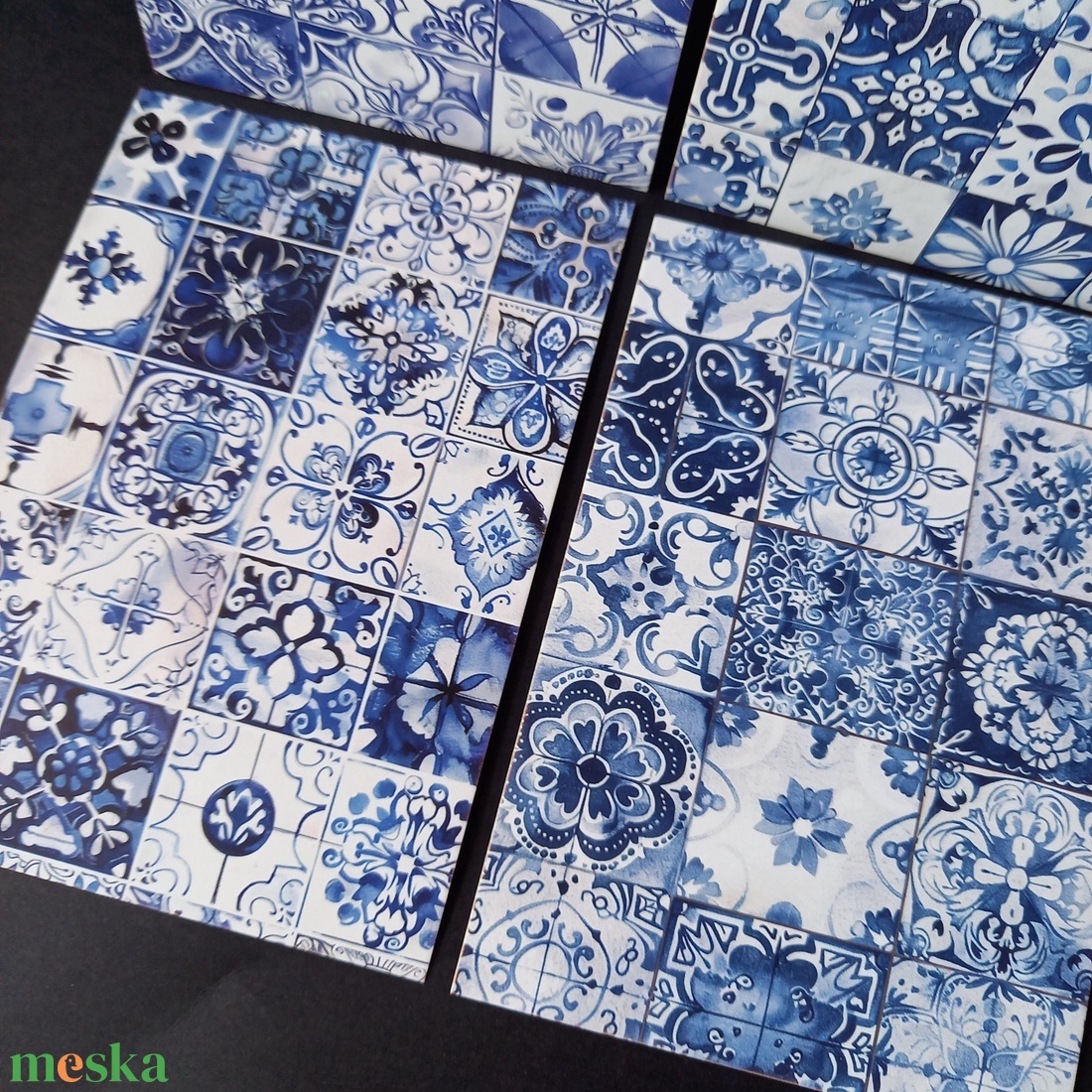 Csempe mintájú képek dekoráláshoz 4 db 10x14,5 cm - kellékek & szerszámok - dekorációs kellékek - egyéb kellékek - Meska.hu