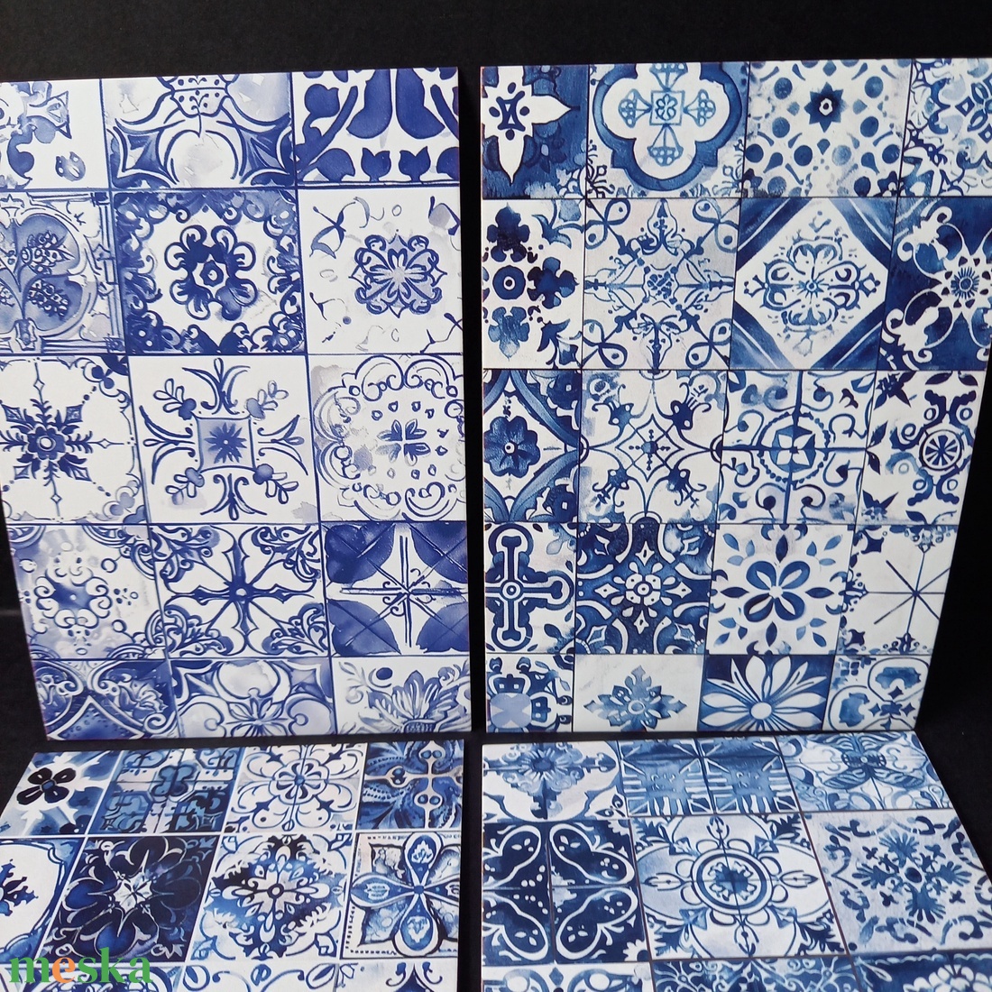 Csempe mintájú képek dekoráláshoz 4 db 10x14,5 cm - kellékek & szerszámok - dekorációs kellékek - egyéb kellékek - Meska.hu