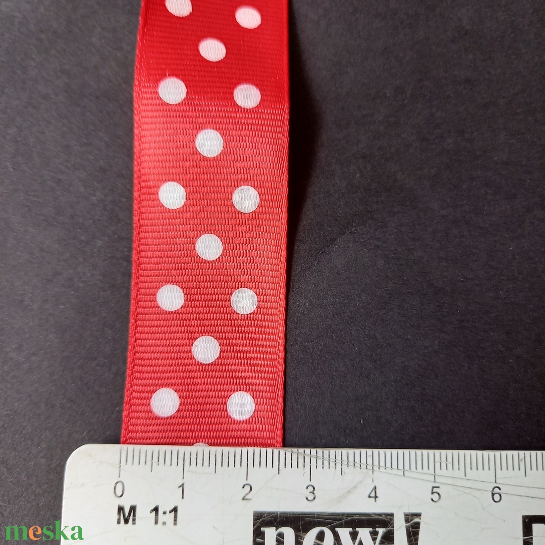 Pöttyös textil szalag dekoráláshoz  - kellékek & szerszámok - rövidáru - szalag, pánt - textilszalag - Meska.hu