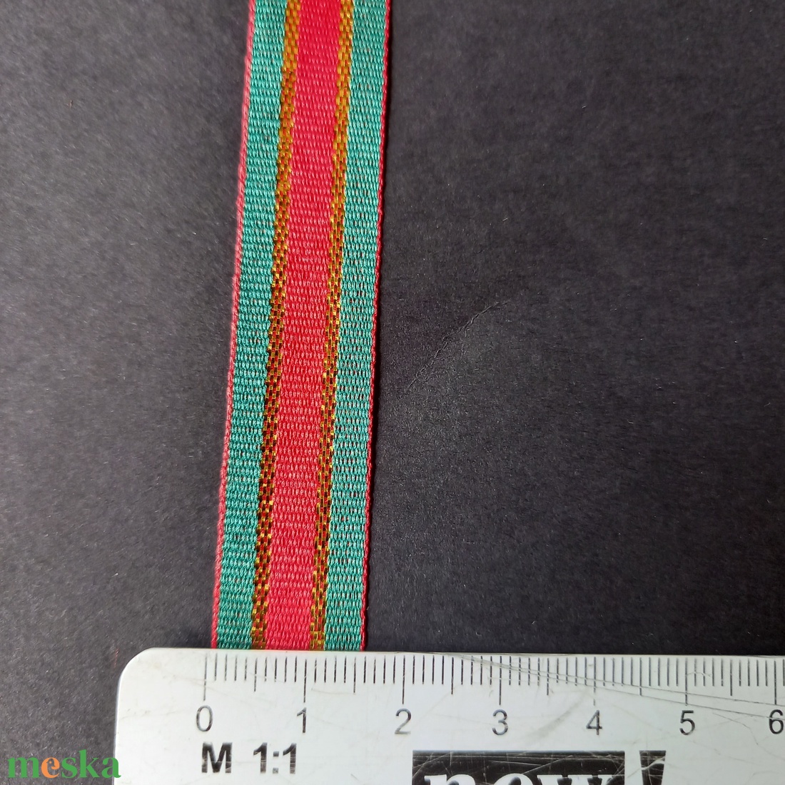 Csíkos mintájú textil szalag dekoráláshoz  - kellékek & szerszámok - rövidáru - szalag, pánt - textilszalag - Meska.hu