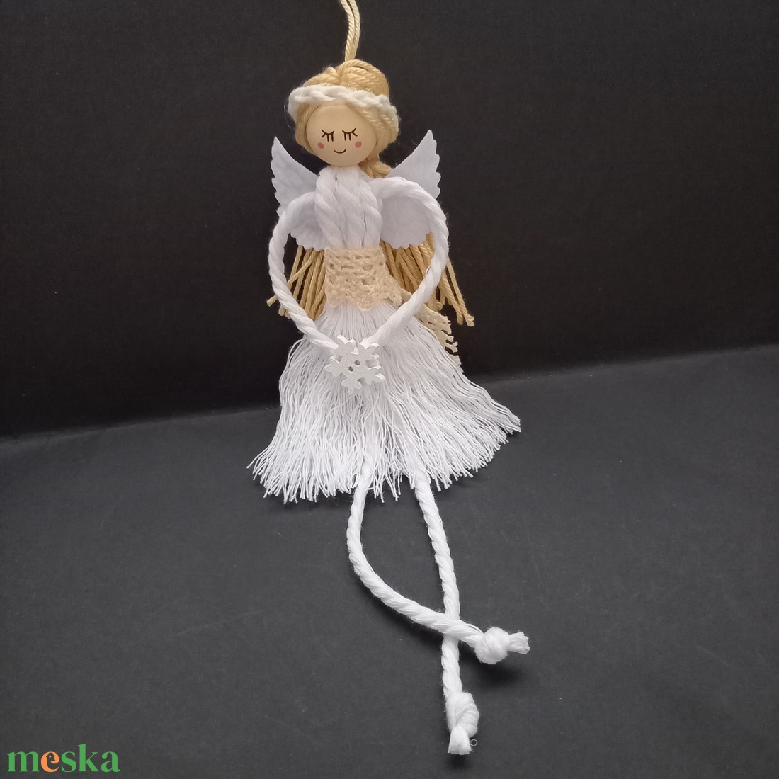Angyal, angyalka 18 cm - karácsony - karácsonyi lakásdekoráció - karácsonyfadíszek - Meska.hu
