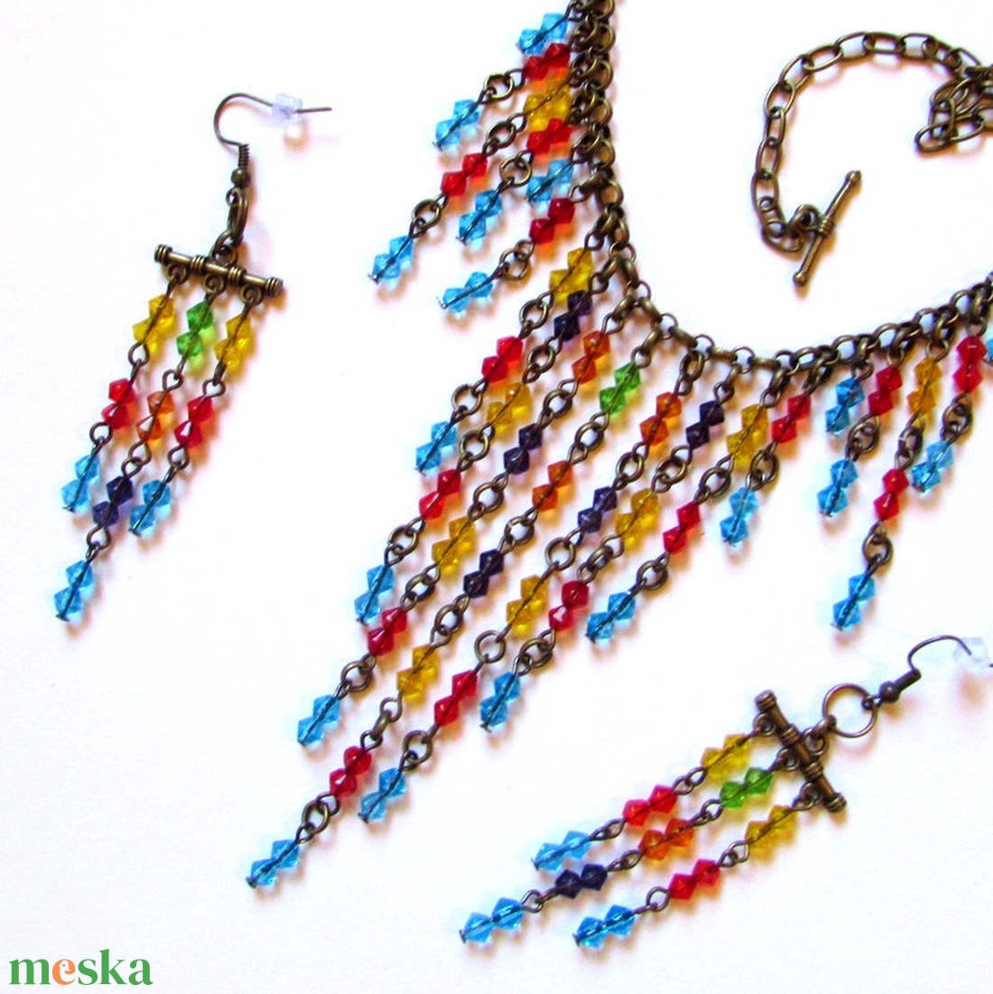 AKCIÓ! Party a medencénél - szett - ékszer - ékszerszett - Meska.hu