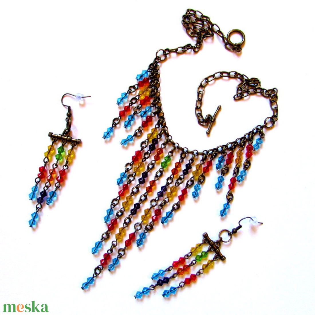 AKCIÓ! Party a medencénél - szett - ékszer - ékszerszett - Meska.hu