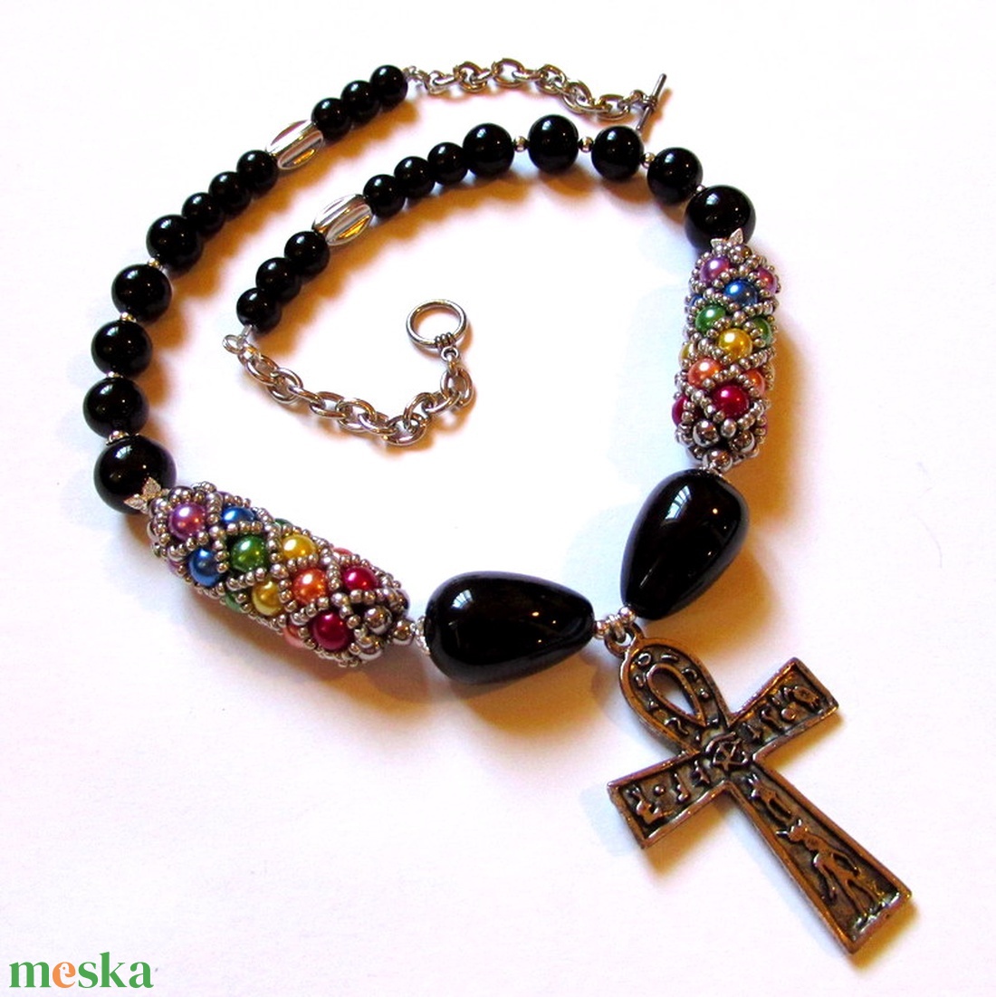 AKCIÓ! Neonfény a Nílus felett - ékszer - nyaklánc - bogyós nyaklánc - Meska.hu