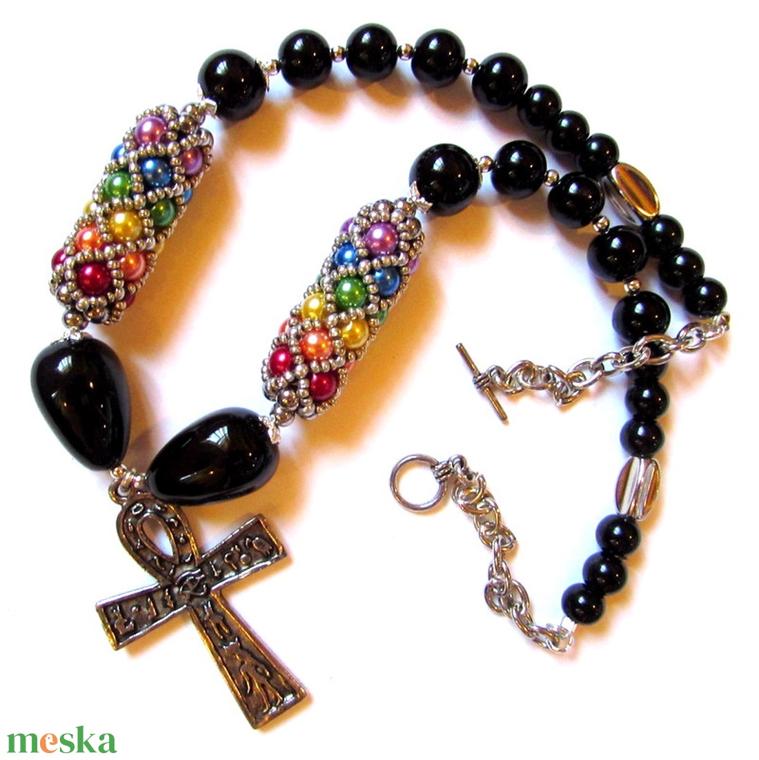 AKCIÓ! Neonfény a Nílus felett - ékszer - nyaklánc - bogyós nyaklánc - Meska.hu