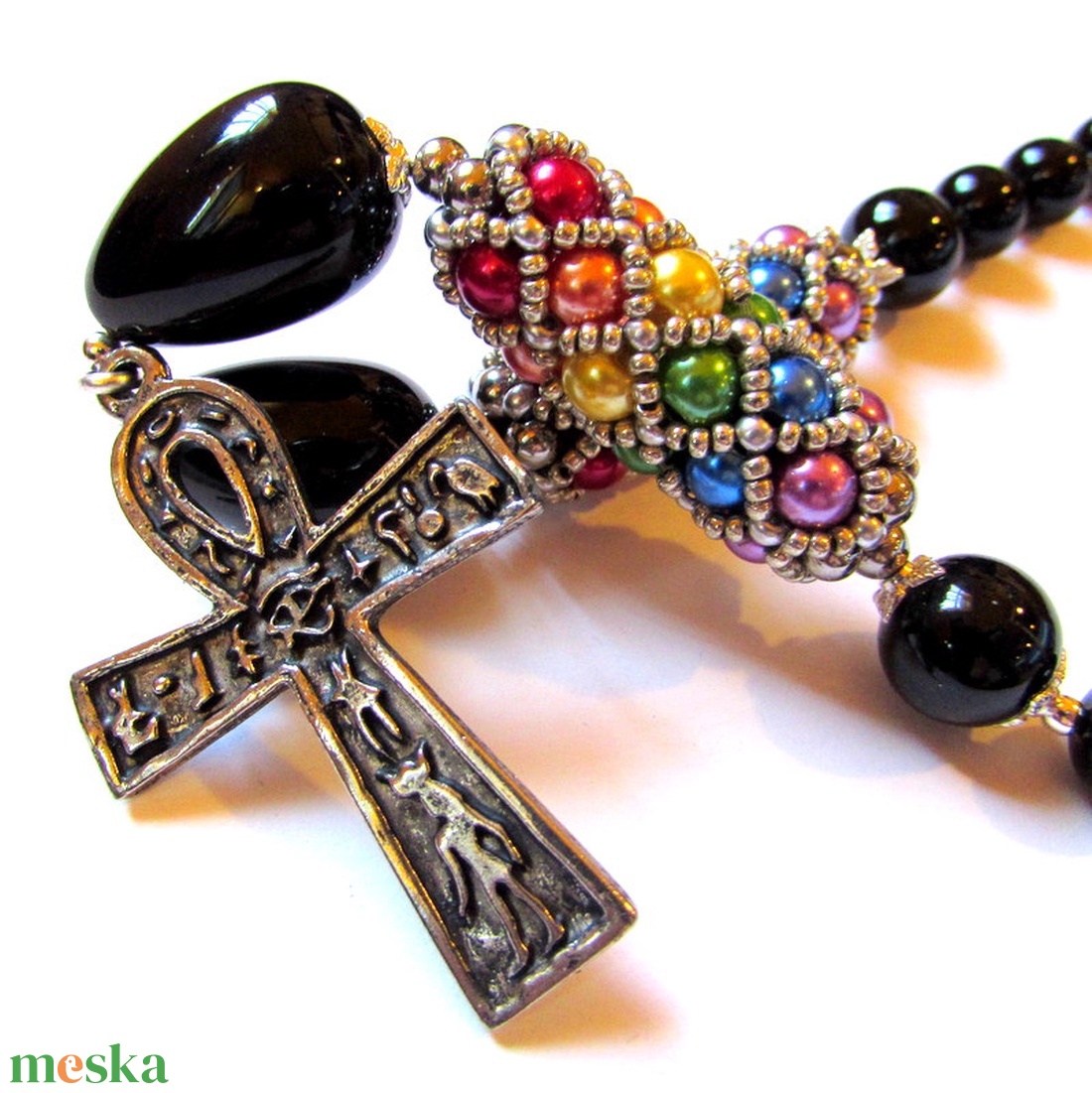 AKCIÓ! Neonfény a Nílus felett - ékszer - nyaklánc - bogyós nyaklánc - Meska.hu