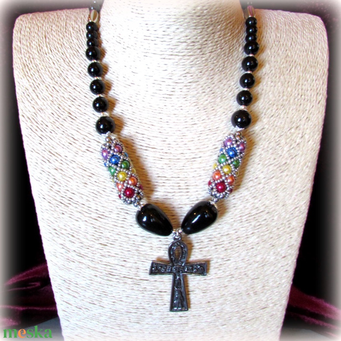 AKCIÓ! Neonfény a Nílus felett - ékszer - nyaklánc - bogyós nyaklánc - Meska.hu