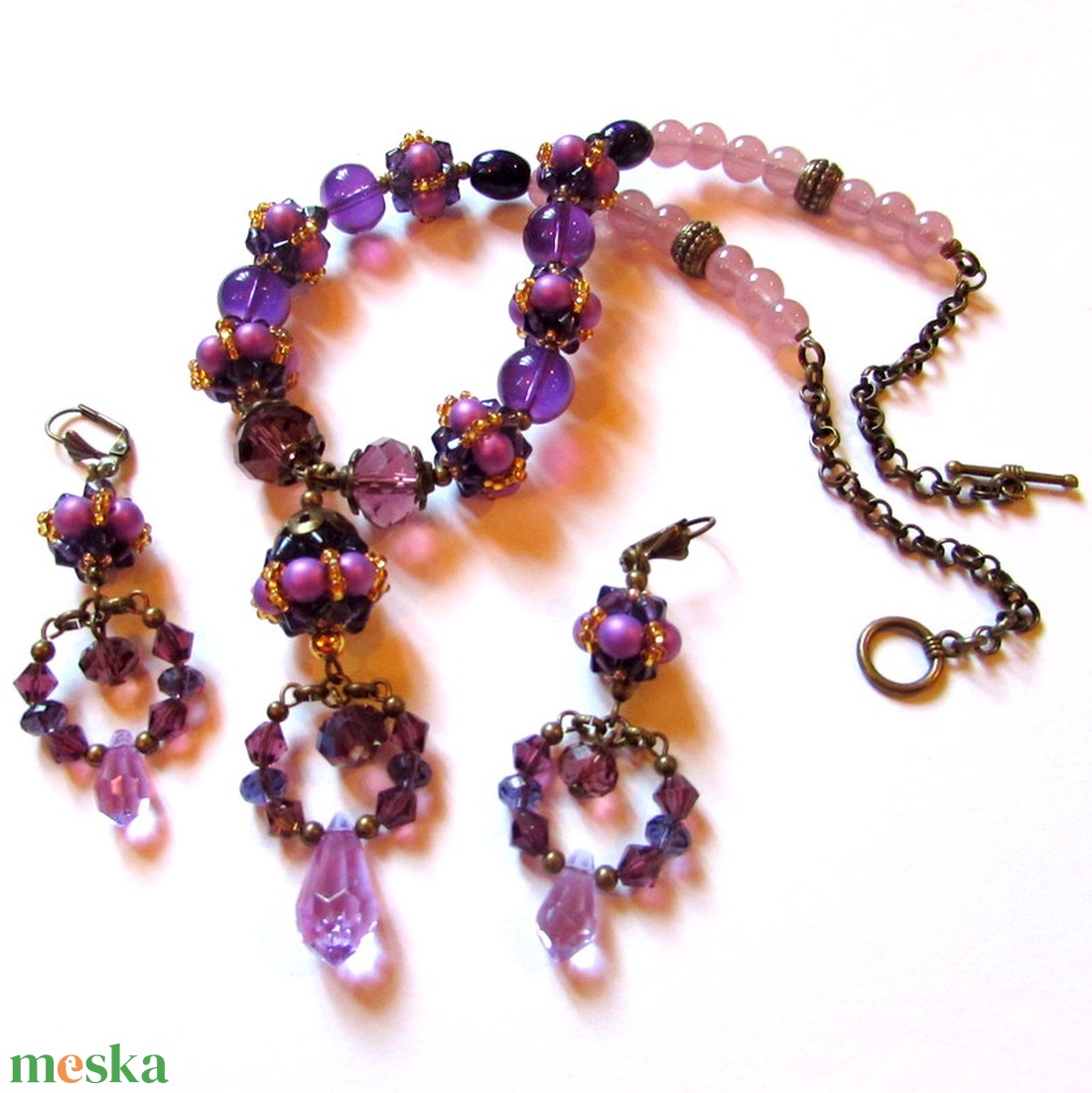 Tavaszi lillanás, csak úgy! - szett AKCIÓ! - ékszer - ékszerszett - Meska.hu