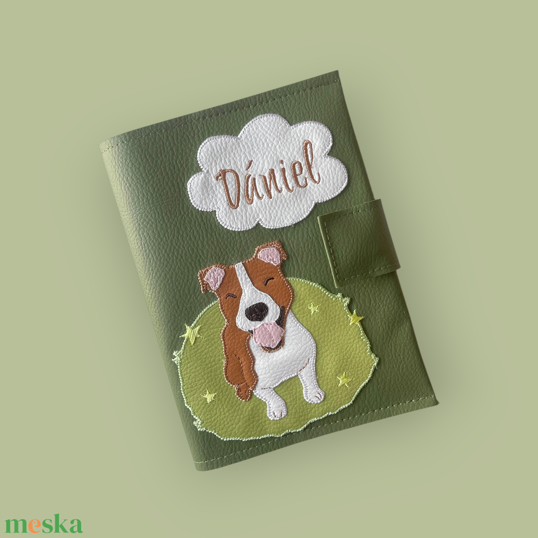 Keki alapon kutyás baba irattartó tok - táska & tok - pénztárca & más tok - kártyatartó & irattartó - Meska.hu