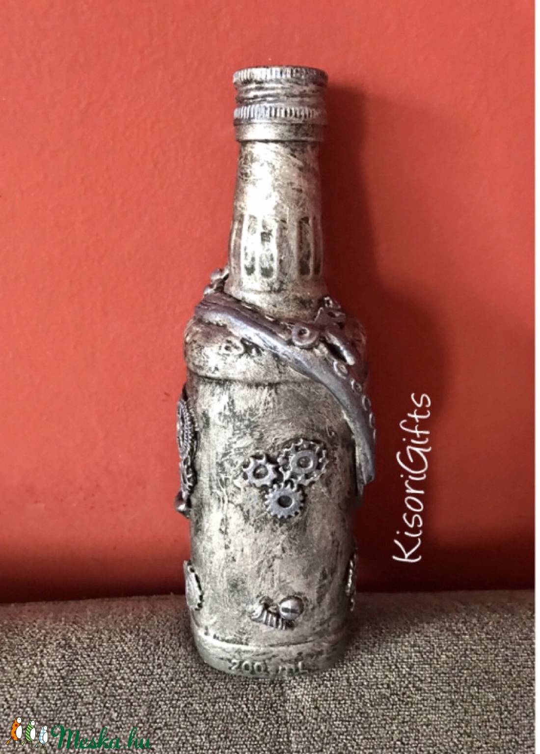 Octopus steampunk mini whiskey-s üveg - - Meska.hu Octopus steampunk mini whiskey-s üveg - - Meska.hu
