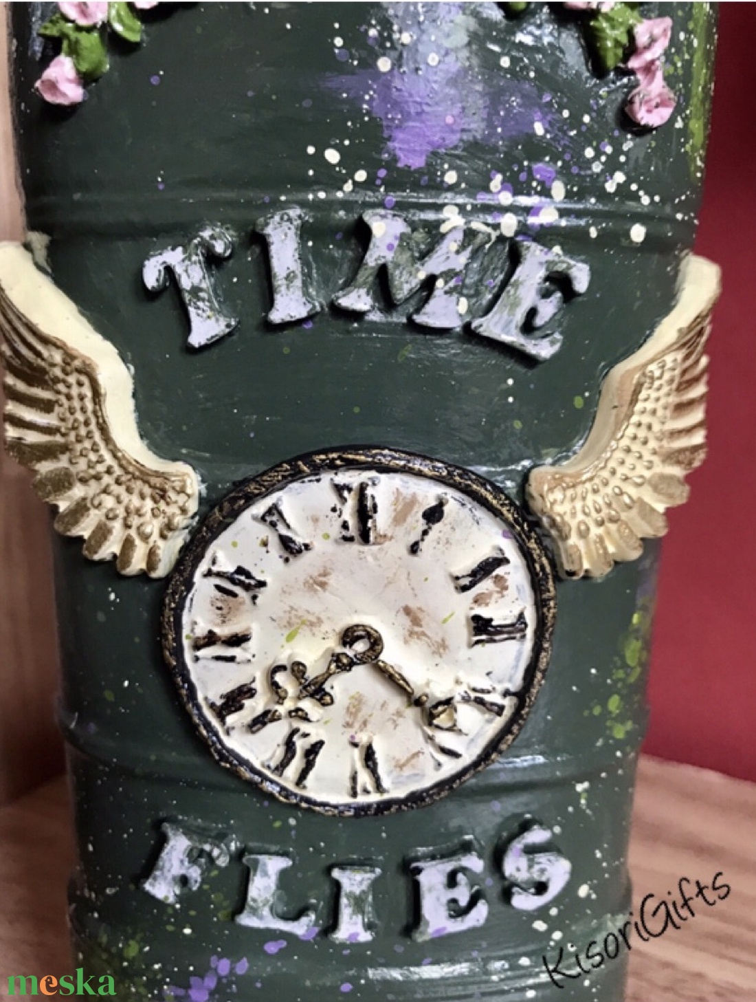 Time flies - szitakötős, órás díszüveg - otthon & életmód - dekoráció - asztal és polc dekoráció - díszüveg - Meska.hu Time flies - szitakötős, órás díszüveg - otthon & életmód - dekoráció - asztal és polc dekoráció - díszüveg - Meska.hu