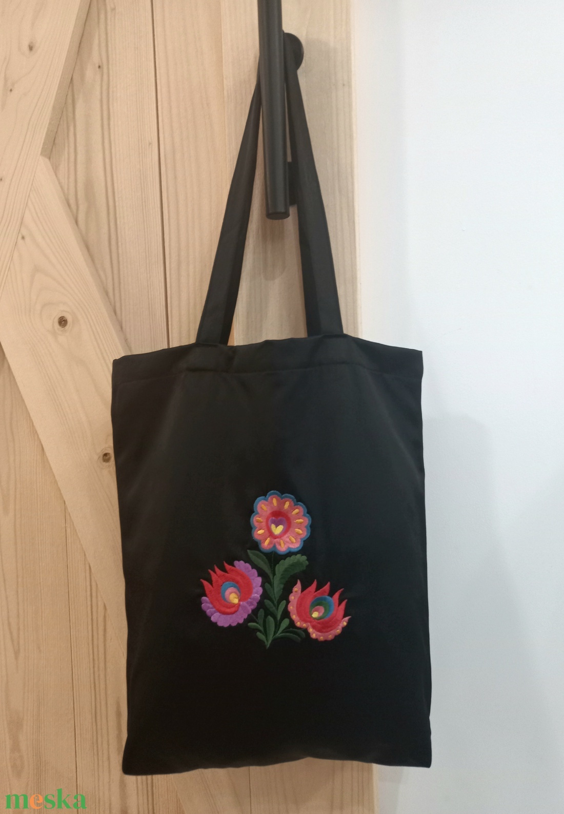 Matyó vászontáska - fekete - táska & tok - bevásárlás & shopper táska - shopper, textiltáska, szatyor - Meska.hu Matyó vászontáska - fekete - táska & tok - bevásárlás & shopper táska - shopper, textiltáska, szatyor - Meska.hu